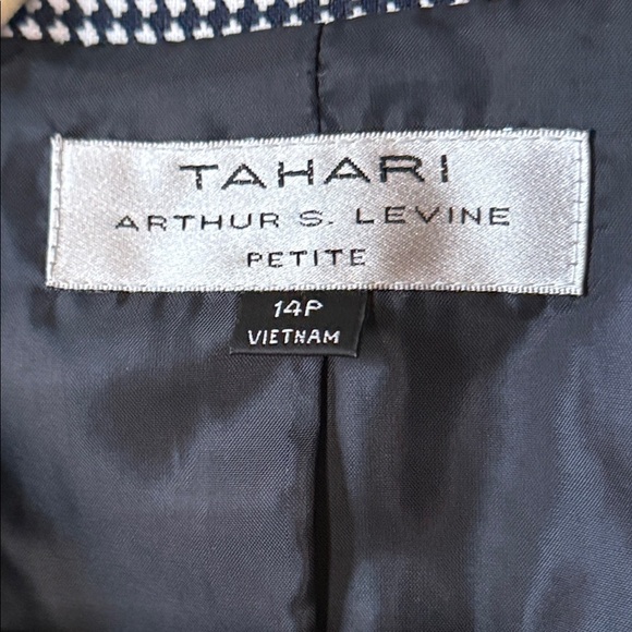 Tahari Arthur Levine collaboration Black and White Checkered Blazer - Picture 2 of 6